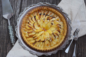 Munster-Tartelettes mit Apfel-Birnen-Scheiben