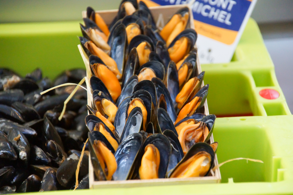 Marché de Talensac in Nantes - Miesmuscheln bester Qualität