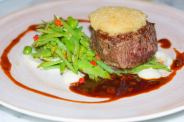 Stadt Restaurant Hamburg - Filet Mignon mit Bohnen