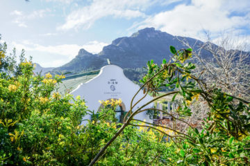 Constantia Glen Weingut, Südafrika - Weingut und Berge