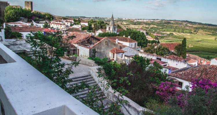 Óbidos, Portugal - wunderbarer Blick über Obidos und das Hinterland