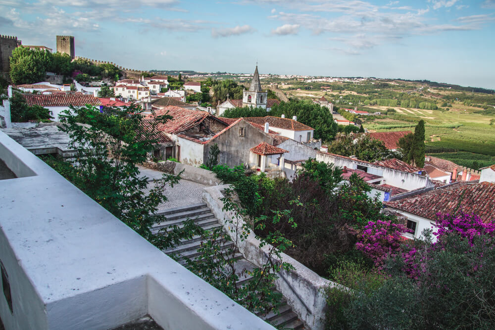 Óbidos, Portugal - wunderbarer Blick über Obidos und das Hinterland